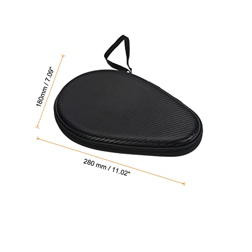 PATIKIL Table Tennis Racket Case Ping Pong Paddle Case Hard Cover Container Bag Gourd Shape, for Sports Accessories - color: Black