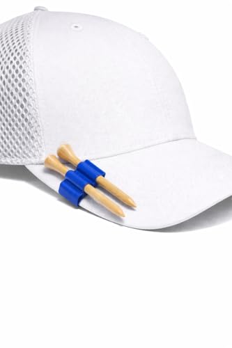 2 Pack Golf Tee Holder Clip for Hat - Holds 2 Tees Securely - Lightweight Golf Hat Clip Accessory - Easy Access Tee Holder for Golfers - Available in 6 Colors - color: Blue