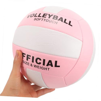 Outanaya Soft Volleyball for Indoor Training Durable Inflatable Practice Ball Excellent Control Handling for Sports Training Equipment Stylish Design for Competitions