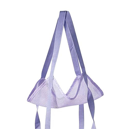 Basketball Holder Bag, Space-Saving Design, 83x33x33cm, 3 Tier Over The Door Ball Holder Bag, Soccer Equipment Organizer Bags, Quick Access Design, for Volleyball Football Gym - color: Aqua Violet