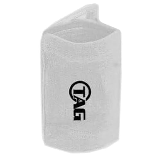 TAG Adult Wrist Coach - Triple Window Size 5" x 3.5" - Baseball Soccer Football Play Coach Playbook Quarterback Wristband - color: White