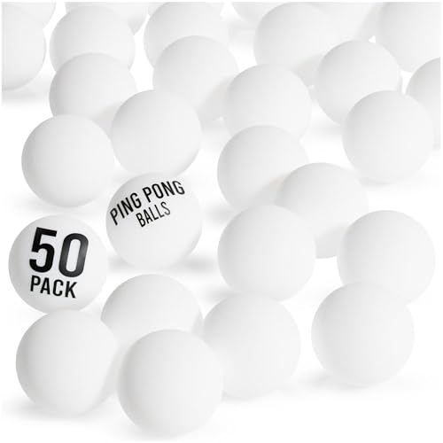 D-Xam Ping Pong Balls Orange or White ABS 1 Star 40mm Official Size High Bounce Professional 50, 30 Pack Table Tennis Ball for Training & Practice - Durable High Performance - color: White, size: 50 Pack
