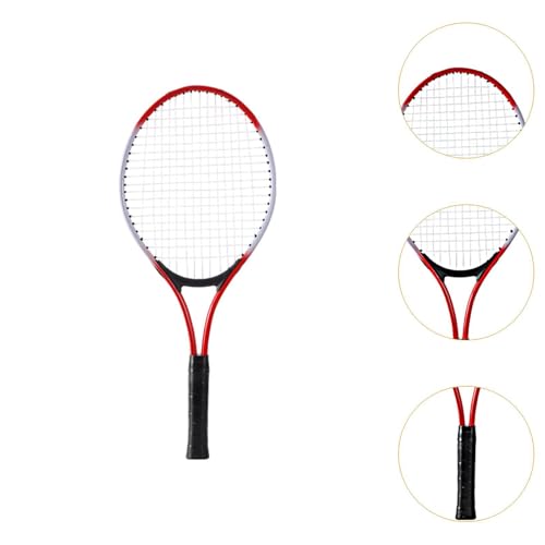 Only Tennis Racket, Tennis Equipment, Non-Slip Grip, High Strength Nylon Strings, Professional for Park, Backyard and Outdoor Games, Kids Red