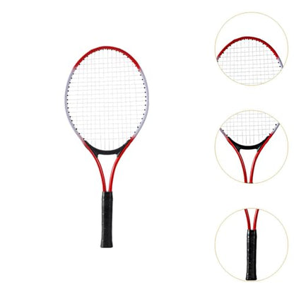 Only Tennis Racket, Tennis Equipment, Non-Slip Grip, High Strength Nylon Strings, Professional for Park, Backyard and Outdoor Games, Kids Red
