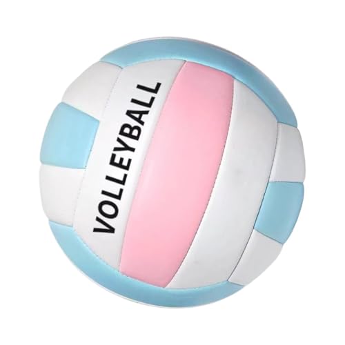 Beach Volleyball - Outdoor Game Match Ball - Soft Beach Volleyball for Team Sports Practice Games Park Grass Backyard Pool Sand Court School Party - color: Blue and white