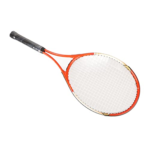SUNGOOYUE Adult Tennis Racket, Aluminum Alloy Lightweight Racket with Triple Shock Absorption and Storage Bag, for Training and Recreational Use - color: Red