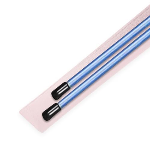 Golf Alignment Stick Cover Premium Leather Perfect Cover for Alignment Sticks Classic Blank Direction Rod Design Alignment Sticks Holder Golf Club Protector Holds 2 Sticks. - color: Pink