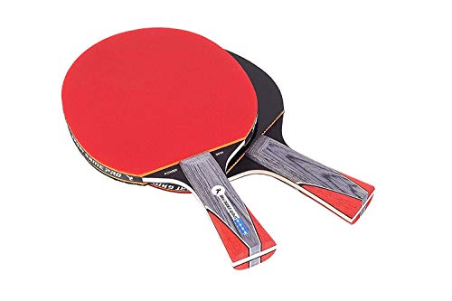 Ping Pong Paddle with Killer Spin + Case for Free - Professional Table Tennis Racket for Beginner and Advanced Players - Improve Your Ping Pong Skills with JT Ping Pong Paddle Set - color: Dark red