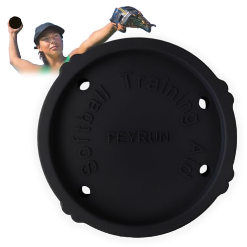 Softball Pitching Spinner, Overhand Throwing Trainer with Instant Spin&Release Feedback, Official 12" Size - color: Black