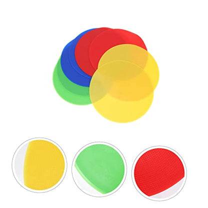 INOOMP 8pcs Markers for Sports Training Landmark Pads Red Yellow Green for Soccer Basketball Football and Classroom Activities