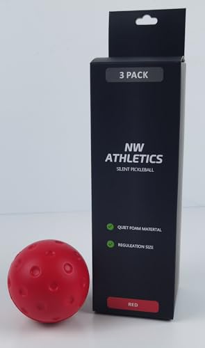 Silent Pickleballs, Reduced Noise, Quiet Foam Pickleballs, 3 Pack Orange - color: Orange