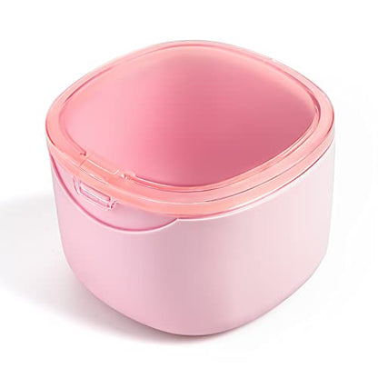 Denture Bath Case, Retainer Cleaning Box, No-Leak Denture Case, Mouth Guard, Night Guard and Retainer (pink) - color: Pink