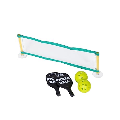 Fizz Creations Teeny Town Pickle Ball – Miniature Pickleball Set with 2 Mini Bats, Net & 2 Tiny Balls – Compact Indoor & Outdoor Game for Kids & Adults – Fun Gift for Family & Friends