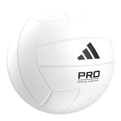 adidas | PRO | Hand Picked Leather Indoor Game Volleyball | NFHS Certified | Official Size - color: White