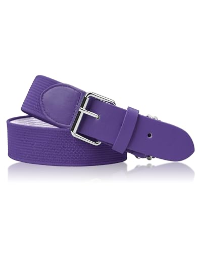 STELLE Baseball/Softball/Fastpitch Belt Girls Sports Elastic Adjustable Boys Uniform Belts Youth and Adult Sizes - color: Purple, size: Youth