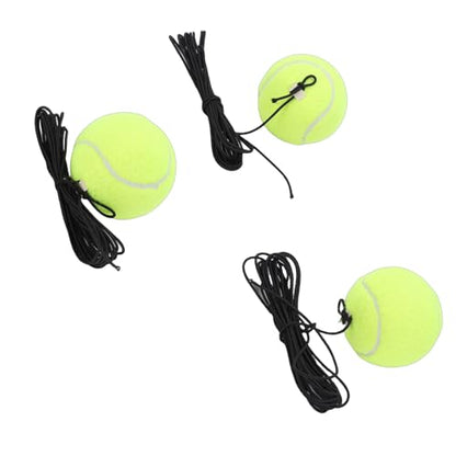 Keenso 3pcs Tennis Training Balls, Synthetic Fiber with Premium Rebound for Self Practice Serving and Volleying, Indoor Outdoor Use for Beginners