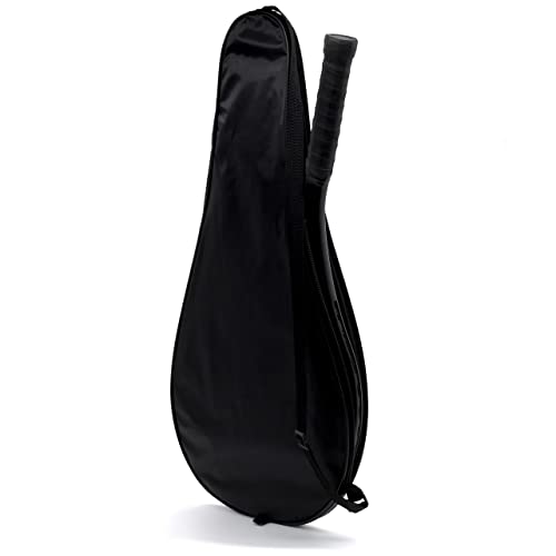 Tennis Bag Lightweight and Padded Tennis Rackets Cover with Adjustable Shoulder Strap - color: Black, size: 31"x11.4"