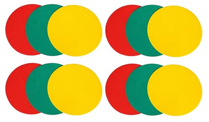 GSi Spot Markers – Non-Slip Non-Toxic Poly Spots – Floor Markers for PE, Sports & Classroom Activities - size: 1.⁠ ⁠Round