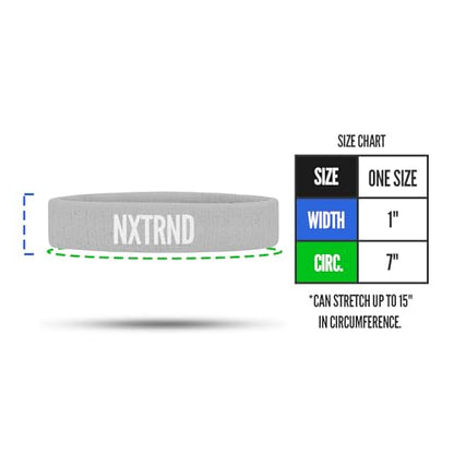 1 Pair Nxtrnd Bicep Bands, Sweat-Absorbent Arm Sweatbands, Football Accessory - color: Grey