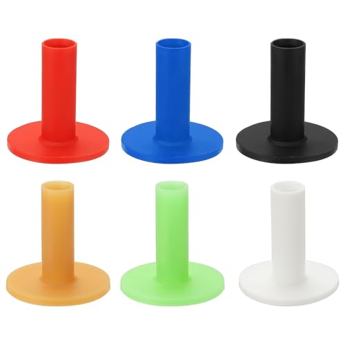 Rubber Golf Practice Tee, Rubber Driving Tee-Fitting for (Indoor/Outdoor/Golf Hitting Mats/Courses/Backyards/Lawns) - color: 6 Colors, size: 2.1 Inch
