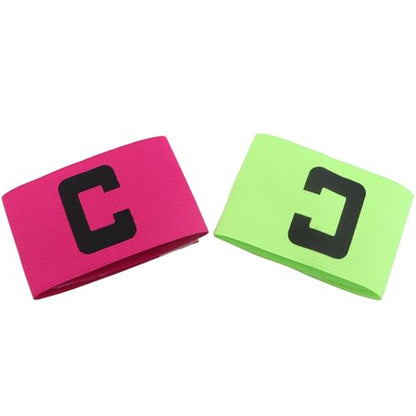 6PCS 31x7cm Football Captain Elastic Armband C Shape Match Group Identification Non Slip Nylon Sleeve Band for Team Training Magenta Olive Green 12.2x2.76in