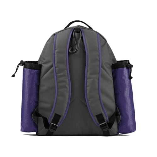 Boombah Tyro Baseball/Softball Bat Backpack - 20" x 15" x 10" - Holds 2 Bats up to Barrel Size of 2-5/8" - color: Charcoal/Purple_C23