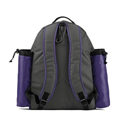 Boombah Tyro Baseball/Softball Bat Backpack - 20" x 15" x 10" - Holds 2 Bats up to Barrel Size of 2-5/8" - color: Charcoal/Purple_C23