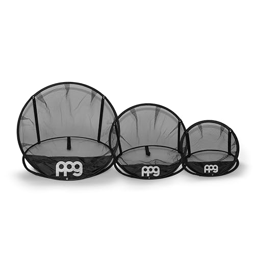 PPG Portable Golf Practice Chipping & Swinging Net, Multiple Targets & Carry Case, Indoor/Outdoor, Lightweight, Collapsable - size: Small (12\), Medium (18\), Large (24\)