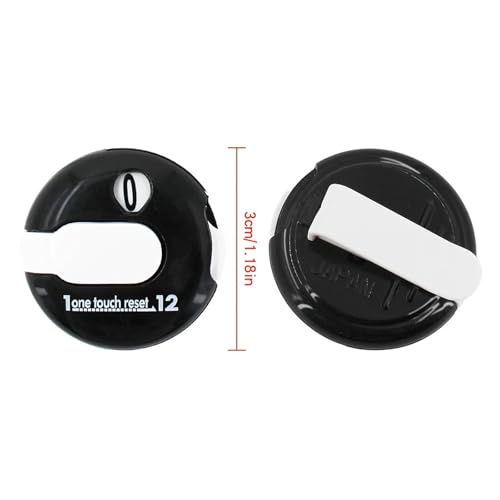 Golf Stroke Counter 7 Pcs Golf Stroke Counter Mini Portable Easy Reset Up to 12 Strokes Score Black White Red Drop Ship