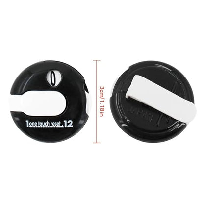 Golf Stroke Counter 7 Pcs Golf Stroke Counter Mini Portable Easy Reset Up to 12 Strokes Score Black White Red Drop Ship