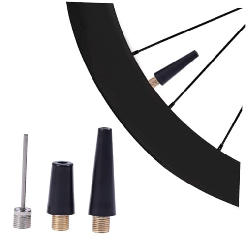 Milisten 3pcs Bike Pump Needle Nozzle Adapter Kit for Inflating Sports Balls and Design Fit for Hand Pumps and Compressors Black