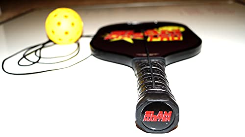 Slam Master Pro Pickleball Training Paddle – Graphite Practice Drill Paddle to Improve Hand-Eye Coordination, Control & Consistency – Indoor/Outdoor Pickleball Trainer