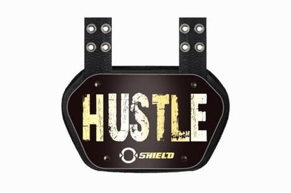 O Shield Golden Cross Chrome Football Back Plate, Lower Back Pads for Football Players, Rear Protector, Cross Series - size: Youth (Weight less than 180 Pounds), style: Hustle Black