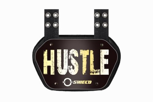 O Shield Golden Cross Chrome Football Back Plate, Lower Back Pads for Football Players, Rear Protector, Cross Series - size: Youth (Weight less than 180 Pounds), style: Hustle Black