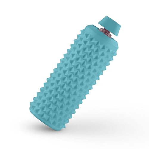 Sensory Roller Fidget with Clicker, Tactile Spikes for Anxiety, Stress Relief, Pain Stimulation, Autism & Over Stimulation with Lanyard (Blue) - color: Blue Large