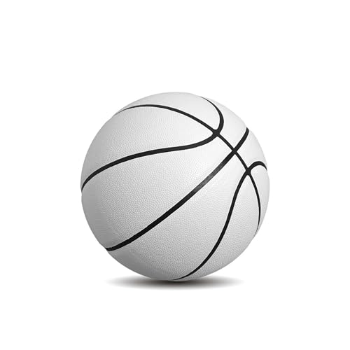 MINDCOLLISION Mini Basketball, Solid Color Without Logo, Absorbent Soft Leather, Suitable for Small Baskets, Signature, Decompression, Training Assistance - color: White, size: No.1