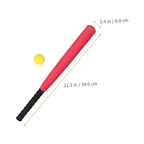Wear Resistant EVA Baseball Bat Red for Indoor Outdoor Training Lightweight Sports for Parent Interactive Play and Skill Development