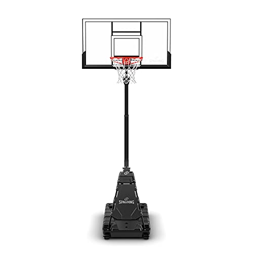 Spalding Momentous EZ Assembly Portable Adjustable Outdoor Basketball Hoop – Assembles in 30 Minutes or Less - color: 54" - H Frame - Black