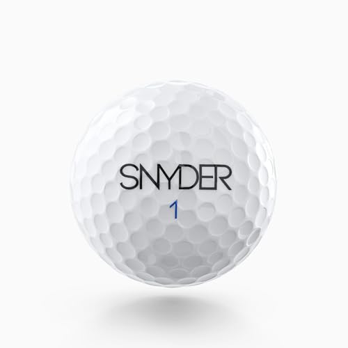 Snyder USA Pro Golf Balls - 5-Piece Construction Practice Golf Balls, Urethane Cover, 322 Dimples, 90 Compression, Training Golf Balls 12 Pack - color: White w/ Blue