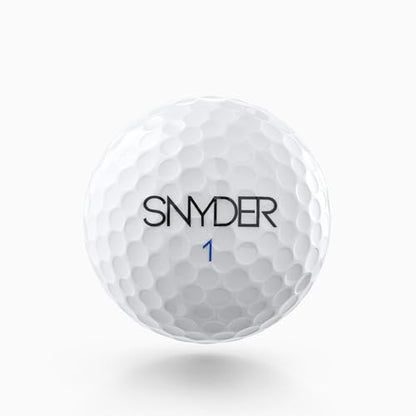Snyder USA Pro Golf Balls - 5-Piece Construction Practice Golf Balls, Urethane Cover, 322 Dimples, 90 Compression, Training Golf Balls 12 Pack - color: White w/ Blue