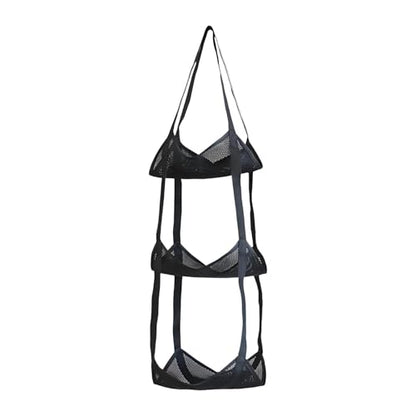 Sports Ball Storage Net Mesh Rack Wall Mounted Organizer for Basketball Soccer Volleyball Football Made of Polyester Mesh Suitable for Home School Gym, 3 Layer