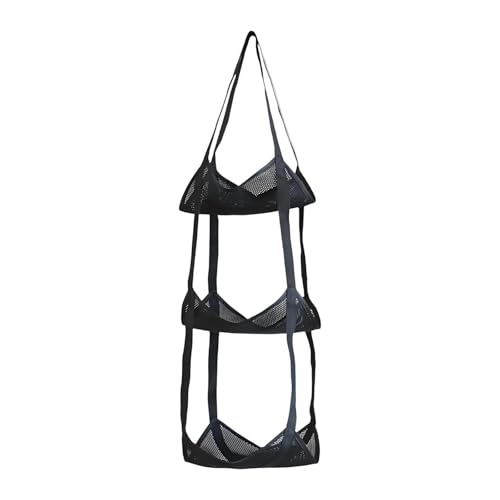 Sports Ball Storage Net Organizer,Vertical for Garage Wall Mounted Storage Bag Mesh Bag for Football Soccer - size: 3 layer