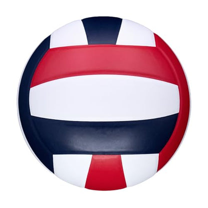 adidas | PRO | Hand Picked Leather Indoor Game Volleyball | NFHS Certified | Official Size - color: Red/White/Navy