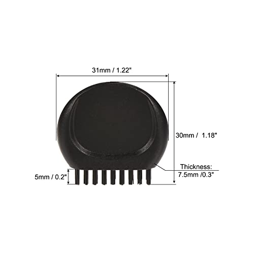 MECCANIXITY Mini Golf Club Brush Pocket Dust Groove Cleaner - color: Black