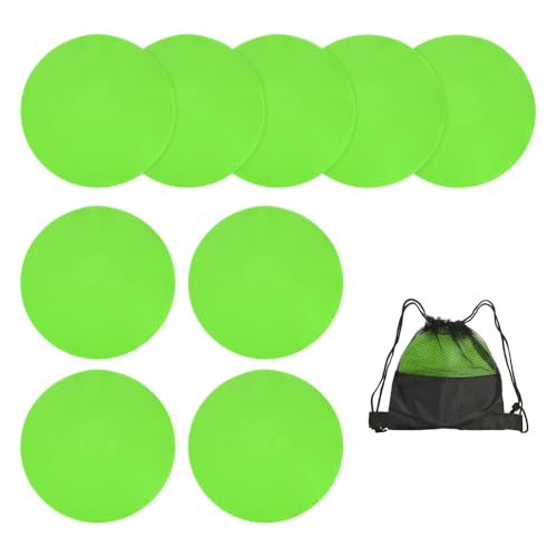Spot Markers, Poly Spot Marker for Agility Training Floor Dots Non Slip Flat Field Cones - color: Green, size: 23 cm/9.1inch