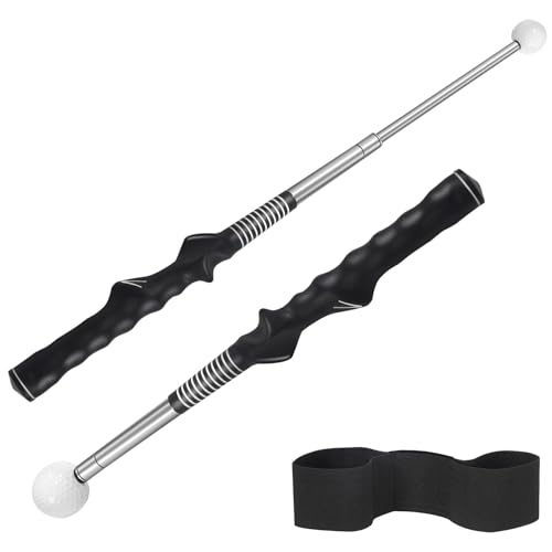 Golf Grip Swing Training Aid, Retractable Golf Swing Training Aid for Right Handed Golfers,Golf Grip Trainer Attachment for Indoor Practice, Golf Accessories