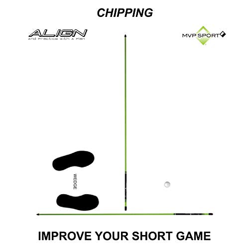 MVP Sport Golf Alignment Rods (MorodZ) Training Aid 2-Pack (Lime)