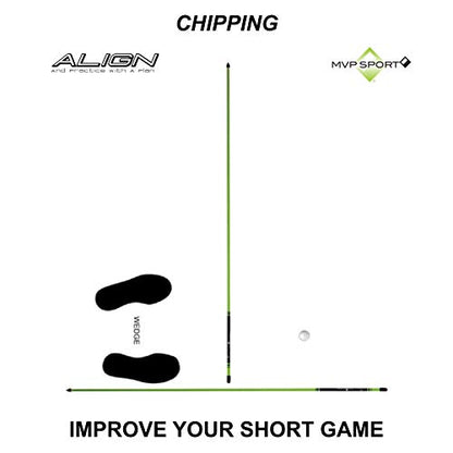 MVP Sport Golf Alignment Rods (MorodZ) Training Aid 2-Pack (Lime)