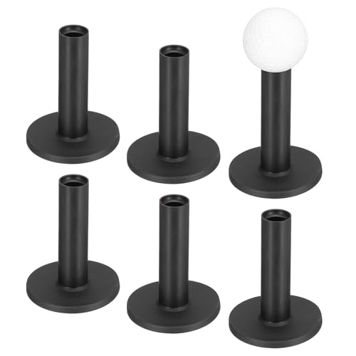 Rubber Golf Tees [] - Flexible Stable Ball Holder Use for Home & Outdoor & Indoor Tall Training Driving Range - [] Hitting Mats - color: Black, size: 2.76IN