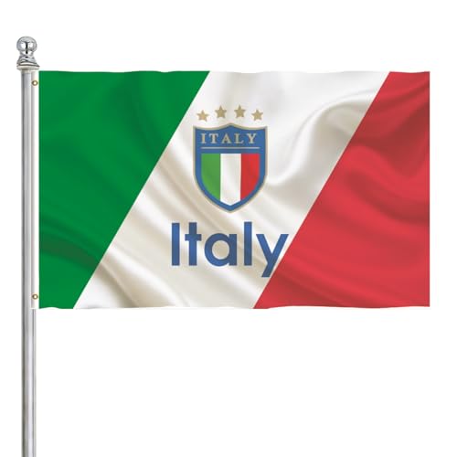 Italy Sports Soccer Football Flag Fans Supporters Flags for Outdoor Garden Field Decor Banner 5x3ft - color: Italy